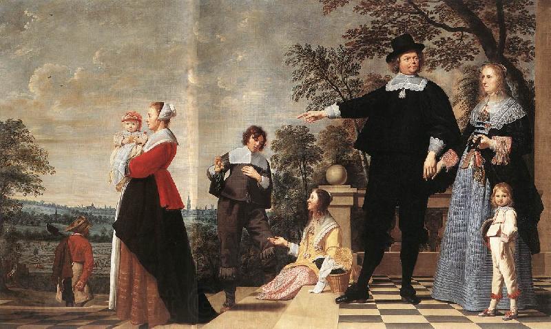 OOST, Jacob van, the Elder Portrait of a Bruges Family a France oil painting art